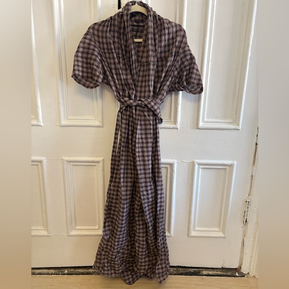 Caron Callahan Dresses & Skirts - Caron Callahan Purple Plaid Jocelyn Maxi Dress